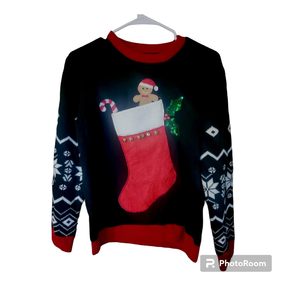 Forever21 Ugly Christmas‎ Sweater with Stocking SM